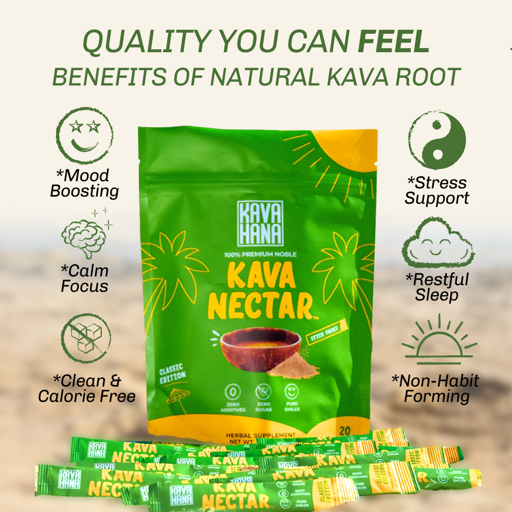 Kava Nectar "Classic" Edition Stick Packs (20 All-Natural Sticks)