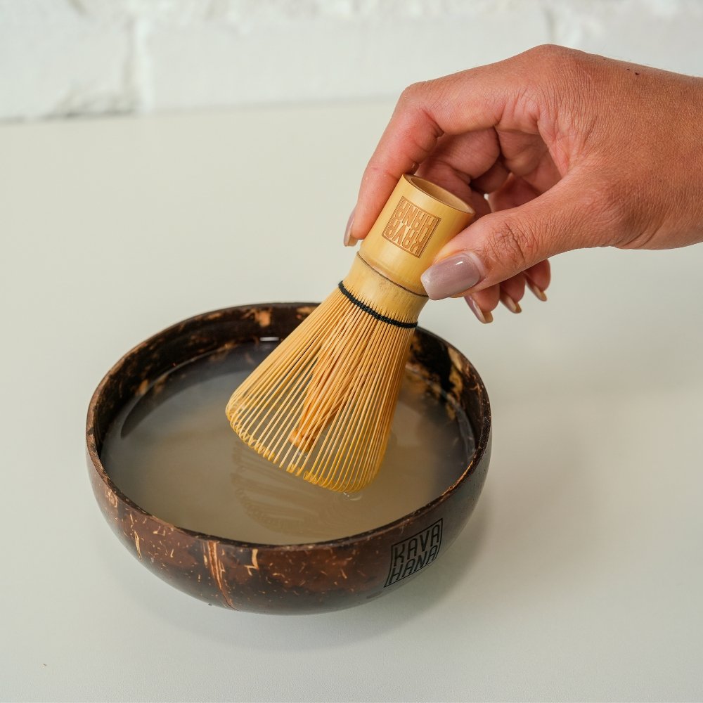 Bamboo Matcha Kava Nectar Whisk: Traditionally Handmade - Kavahana