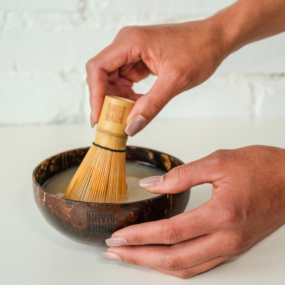 Bamboo Matcha Kava Nectar Whisk: Traditionally Handmade - Kavahana