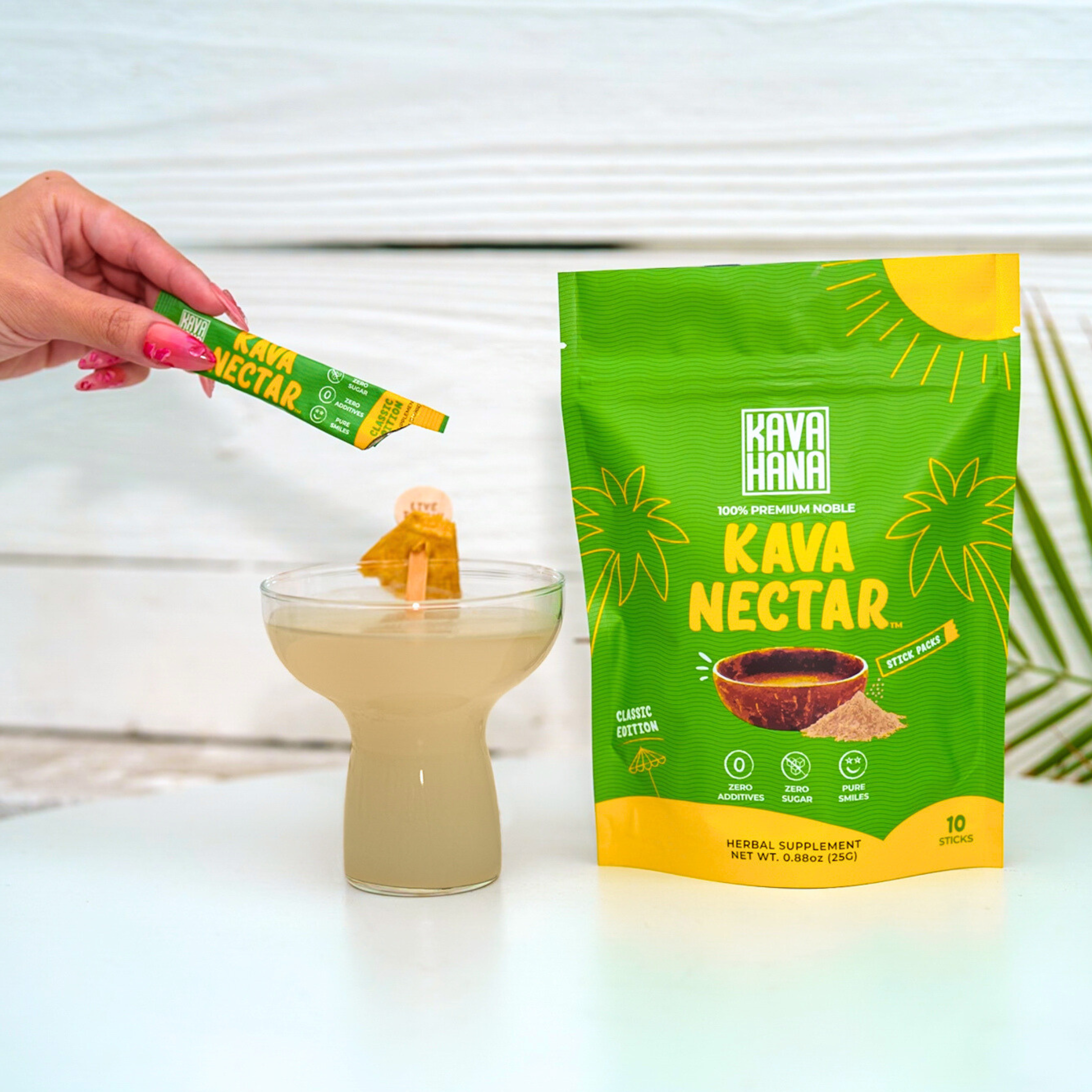 Kava Nectar Classic Edition Stick Packs (20 All-Natural Sticks) - Kavahana