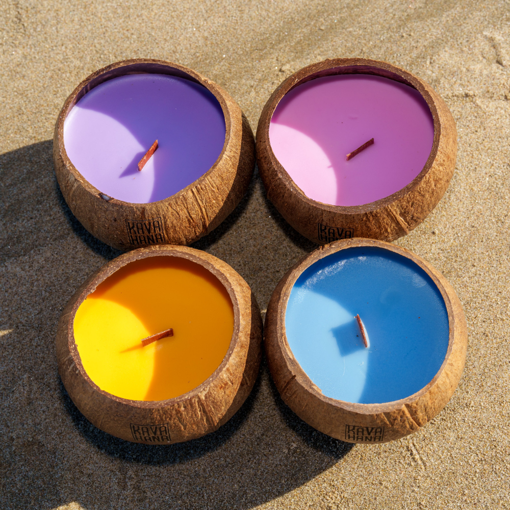 Handmade Tropical Island Coconut Shell Candles