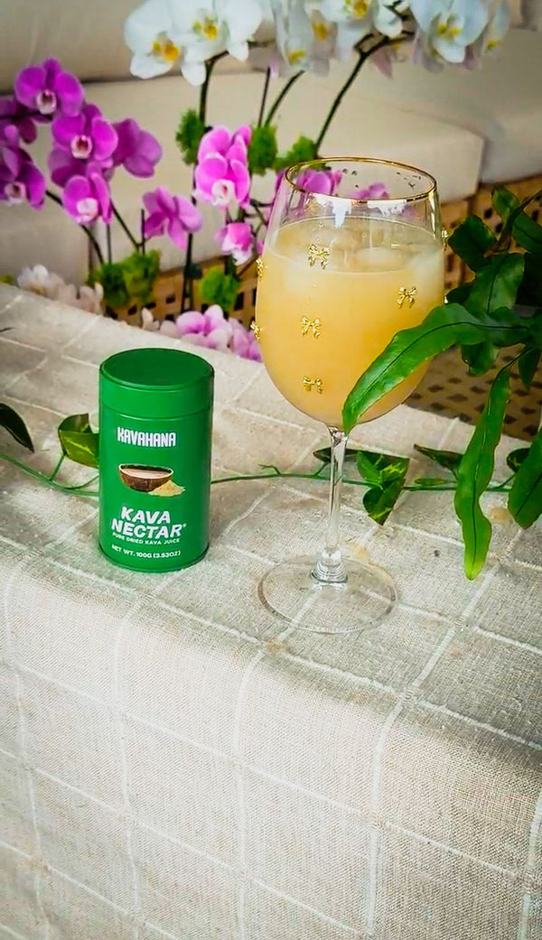 White Grape Spritz made with Kava Nectar